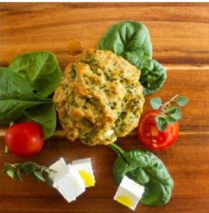 Protein Spinach And Fetta Muffin