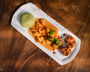 NEW Chicken with Satay Sauce and Rice Protein 45G Carbs 34.5G Cal 330