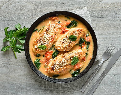 NEW Creamy Italian Chicken With Rice Protein 38.5 Carbs 32.2 Cal 588